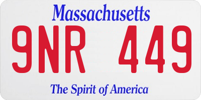 MA license plate 9NR449