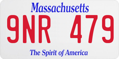 MA license plate 9NR479