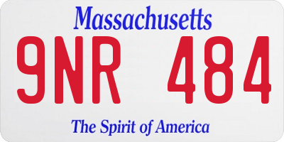 MA license plate 9NR484