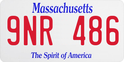 MA license plate 9NR486