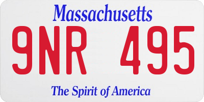 MA license plate 9NR495