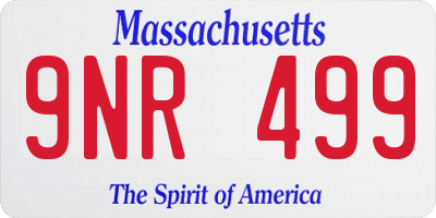 MA license plate 9NR499