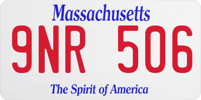 MA license plate 9NR506