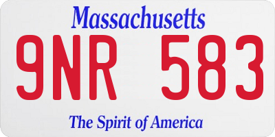 MA license plate 9NR583