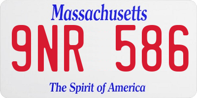 MA license plate 9NR586