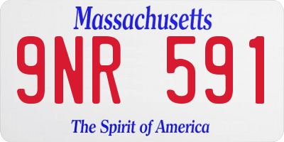 MA license plate 9NR591