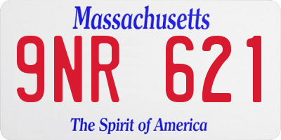 MA license plate 9NR621