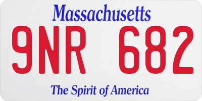 MA license plate 9NR682