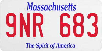 MA license plate 9NR683