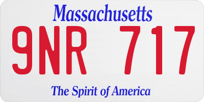 MA license plate 9NR717