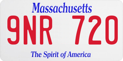 MA license plate 9NR720