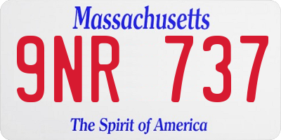 MA license plate 9NR737