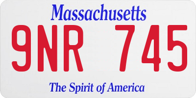MA license plate 9NR745
