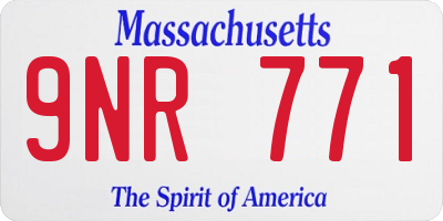 MA license plate 9NR771