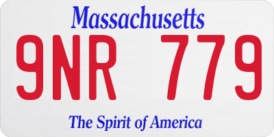 MA license plate 9NR779