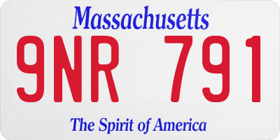 MA license plate 9NR791