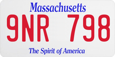 MA license plate 9NR798