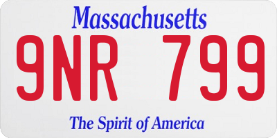 MA license plate 9NR799