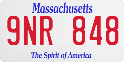 MA license plate 9NR848