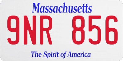 MA license plate 9NR856