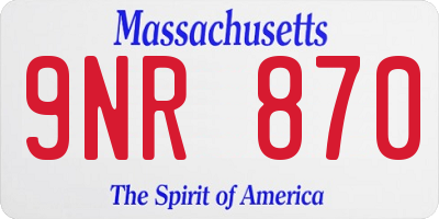 MA license plate 9NR870