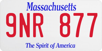 MA license plate 9NR877
