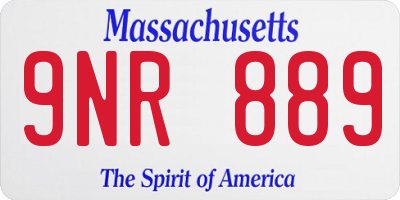 MA license plate 9NR889