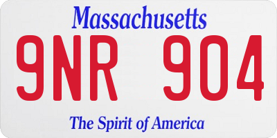 MA license plate 9NR904