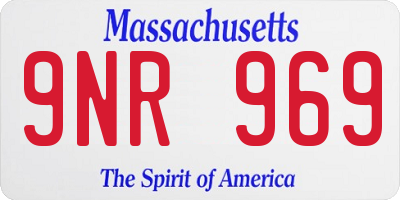 MA license plate 9NR969