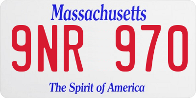 MA license plate 9NR970