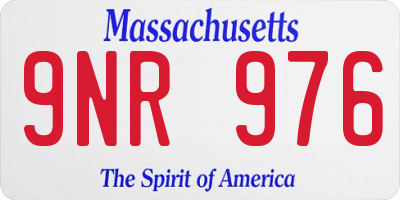 MA license plate 9NR976