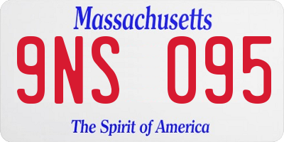 MA license plate 9NS095