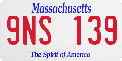 MA license plate 9NS139