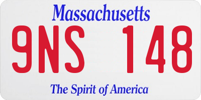 MA license plate 9NS148