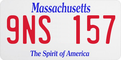 MA license plate 9NS157