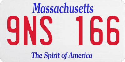MA license plate 9NS166