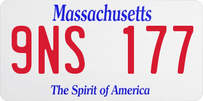 MA license plate 9NS177