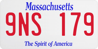MA license plate 9NS179