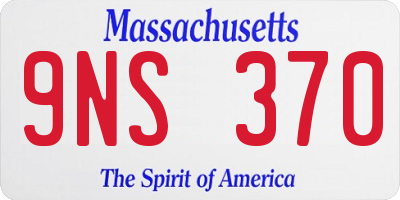 MA license plate 9NS370
