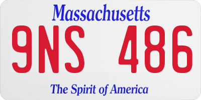 MA license plate 9NS486