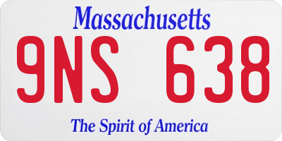 MA license plate 9NS638