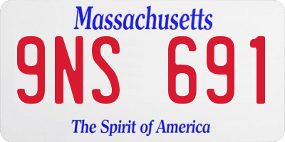 MA license plate 9NS691