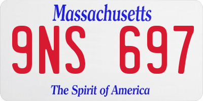 MA license plate 9NS697