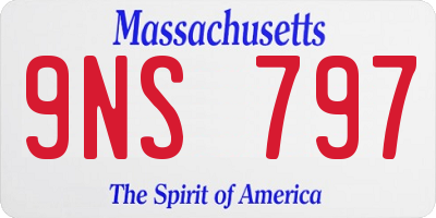 MA license plate 9NS797