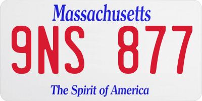 MA license plate 9NS877