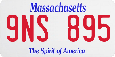 MA license plate 9NS895