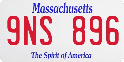 MA license plate 9NS896