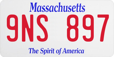 MA license plate 9NS897