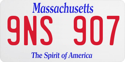 MA license plate 9NS907