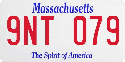 MA license plate 9NT079